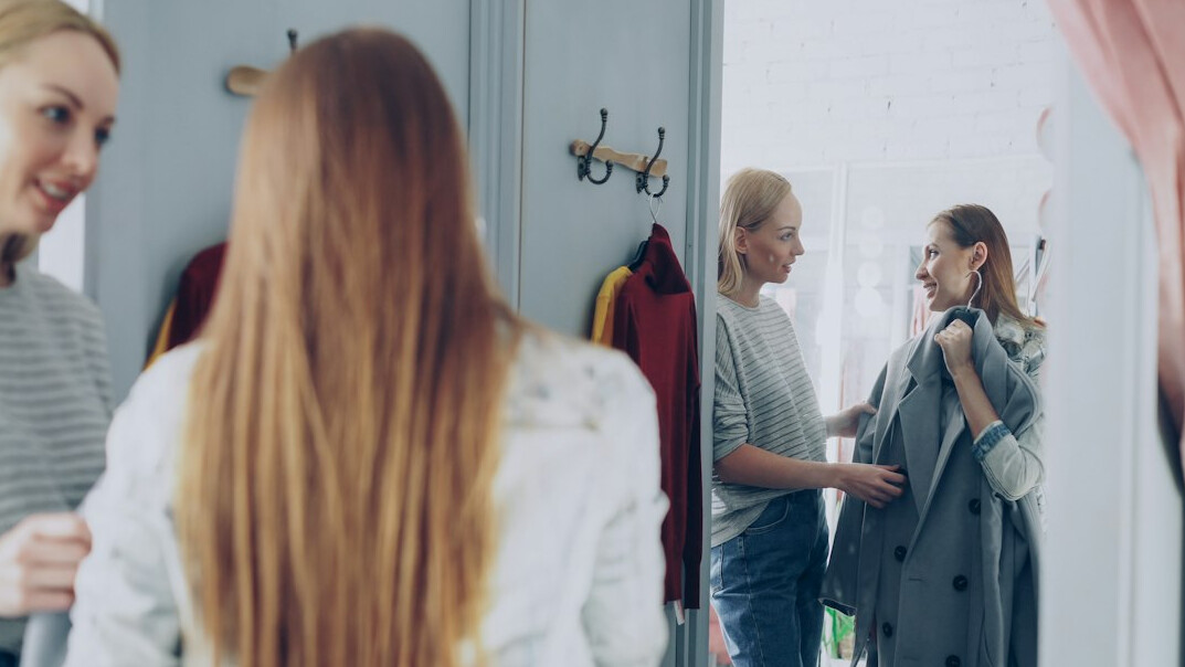 clothing store fitting room