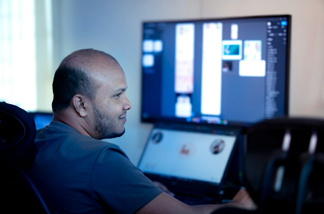 security expert reviewing footage