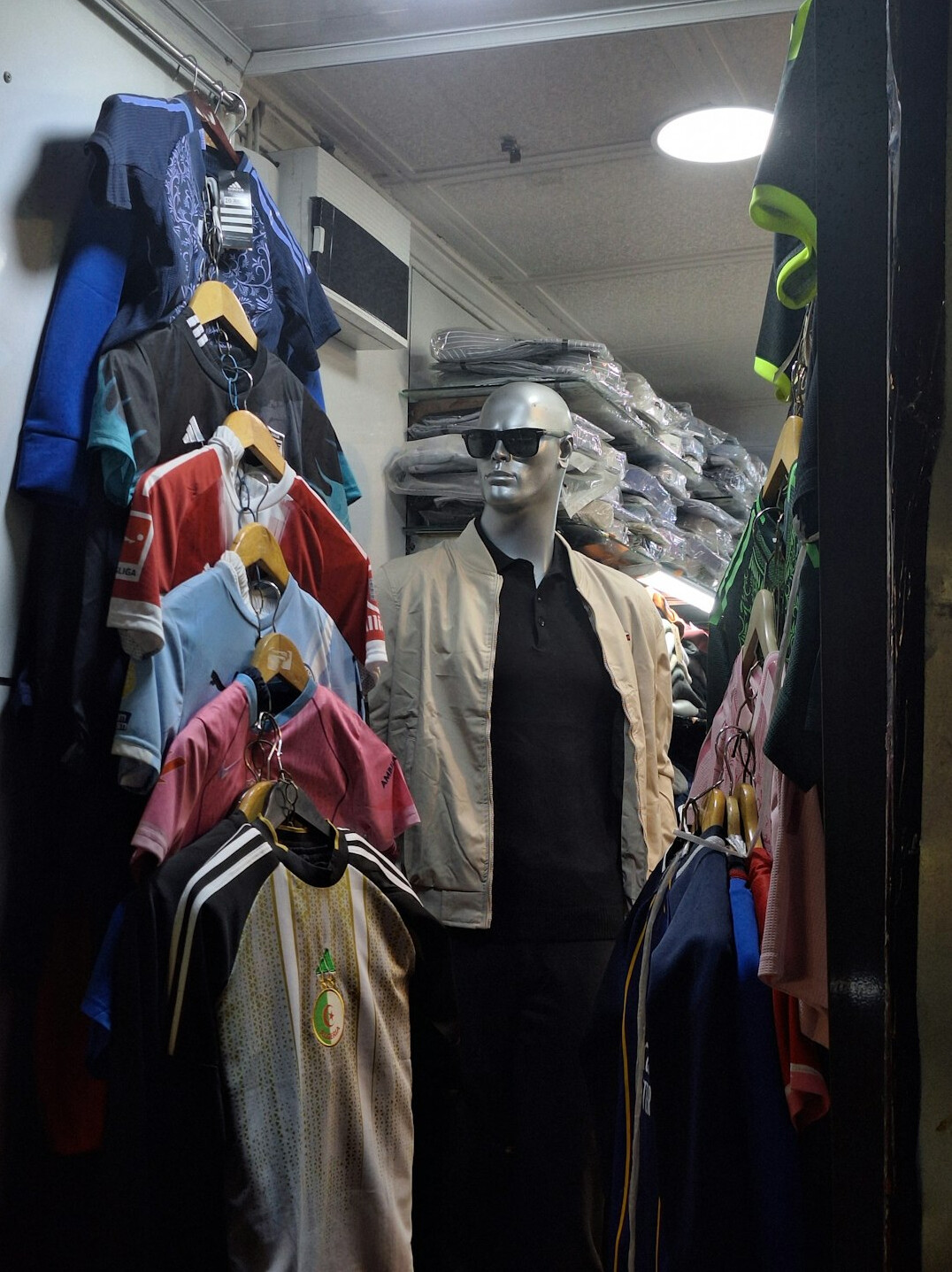 detective in clothing store